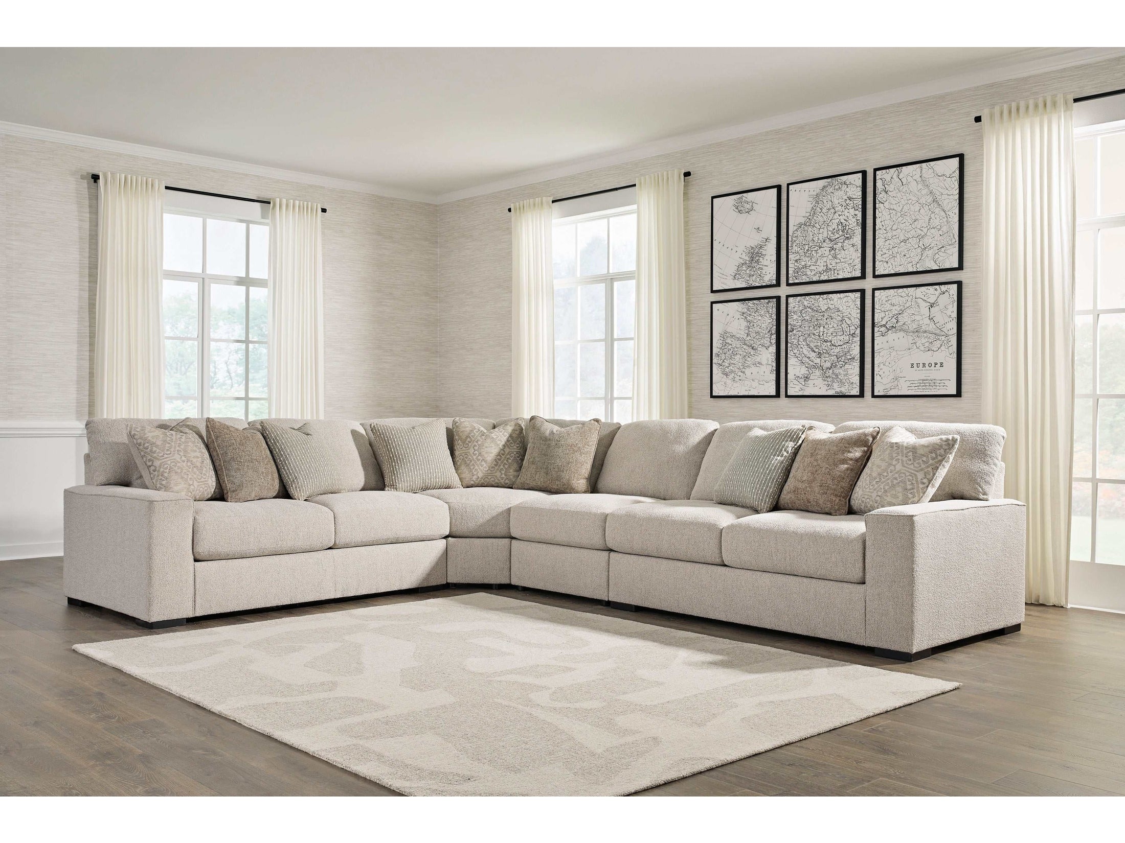 Ballyton Sand 4pc Corner Sectional - Ornate Home