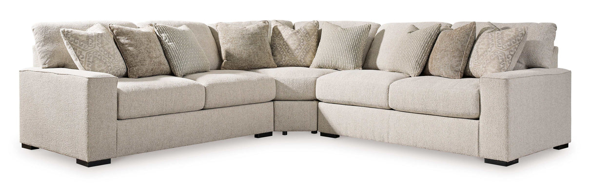 Ballyton Sand 3pc Symmetrical Sectional - Ornate Home