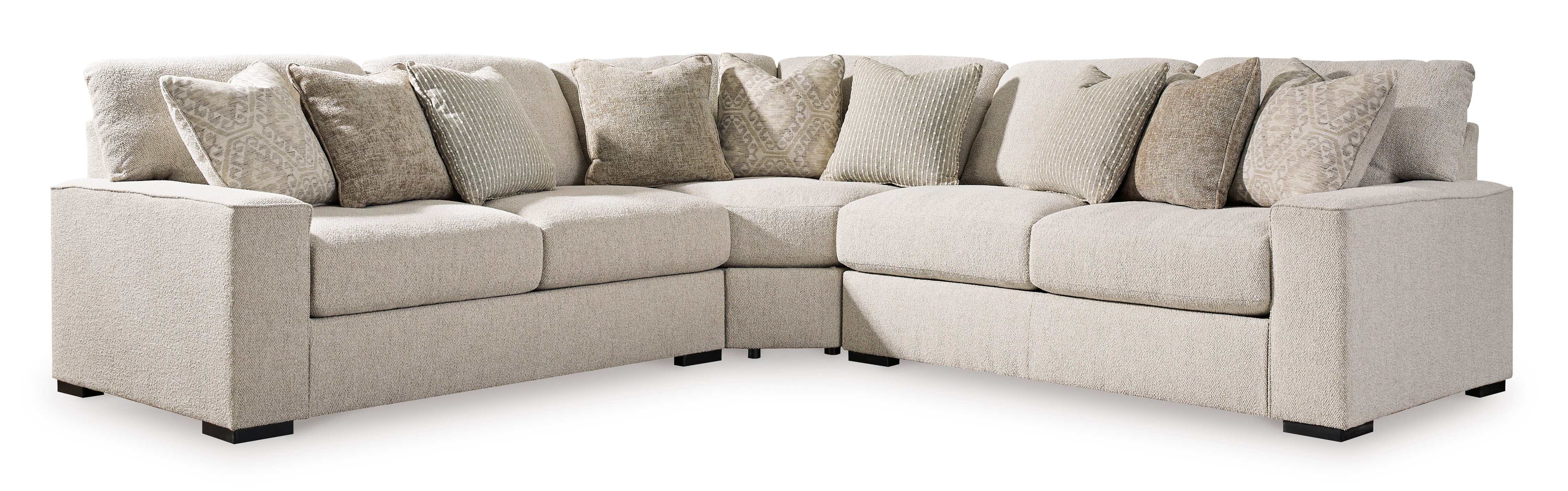 Ballyton Sand 3pc Symmetrical Sectional - Ornate Home