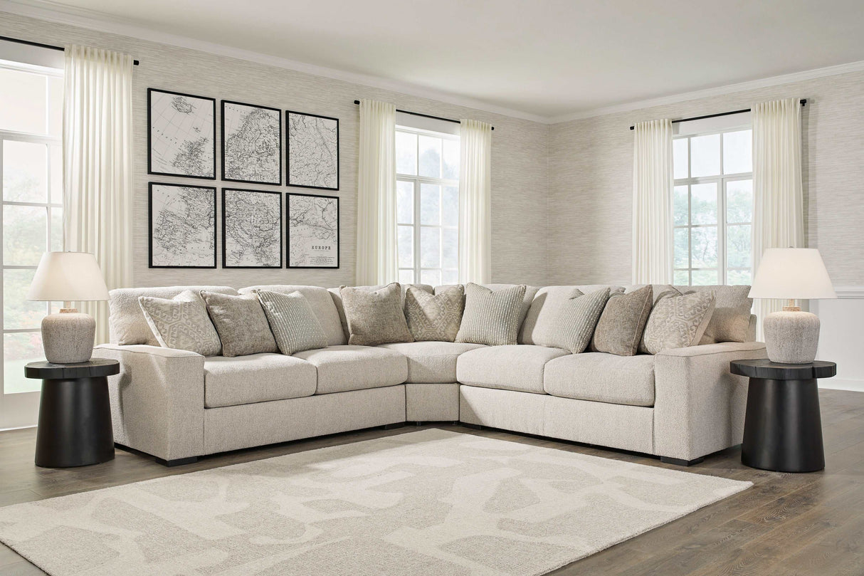 Ballyton Sand 3pc Symmetrical Sectional - Ornate Home