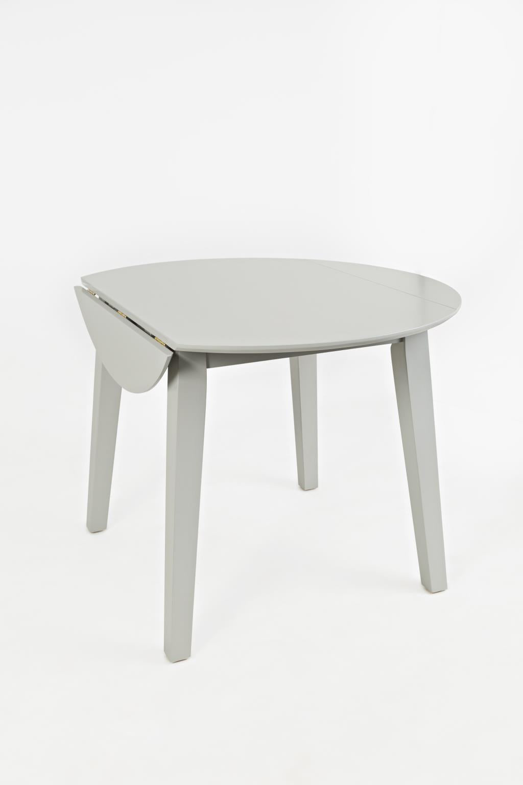 Simplicity Dove Round Drop Leaf Table w/ 2 X-Back Chairs