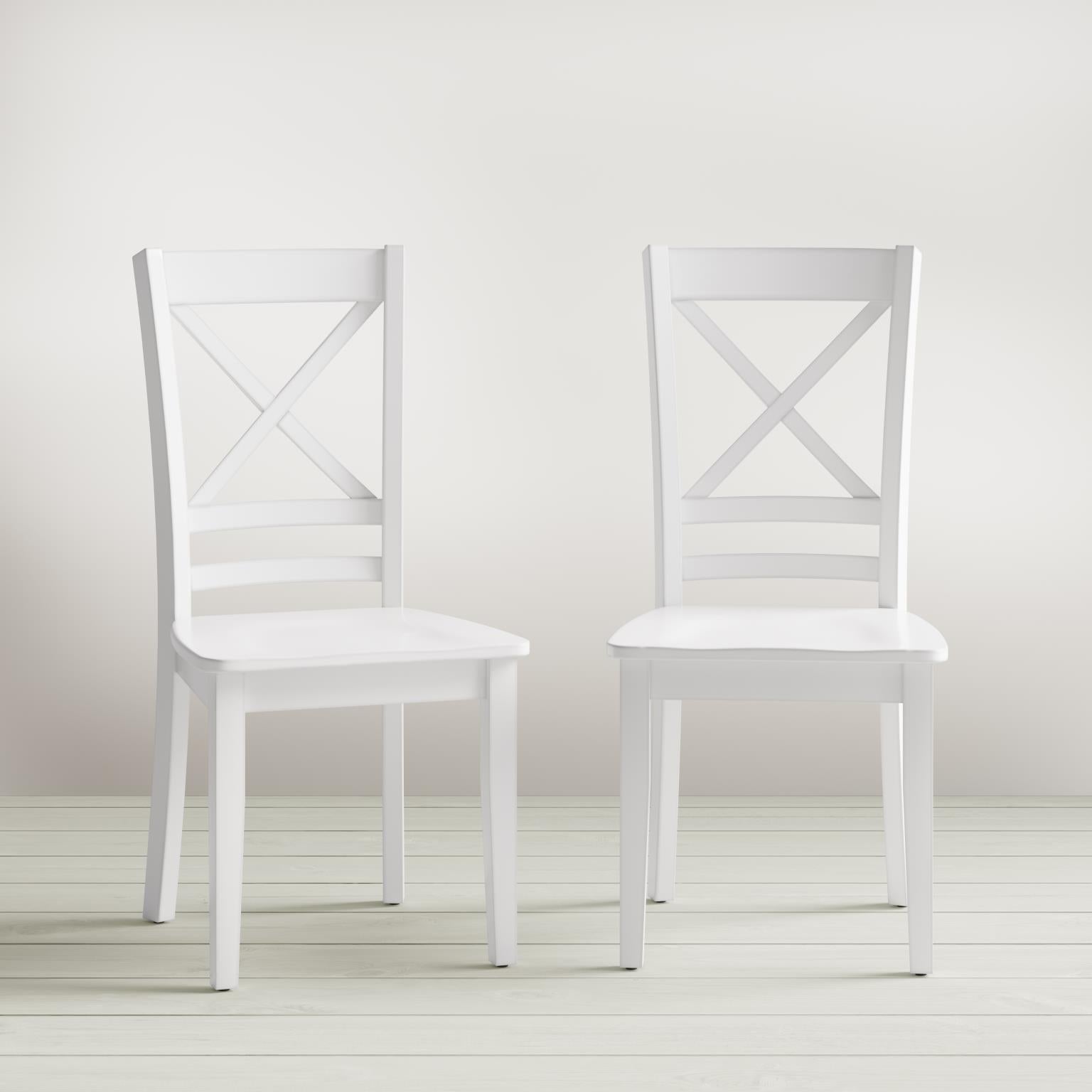 Simplicity Dove Rect. Dining Table w/ 4 X-Back Chairs