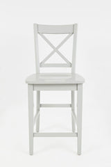 Simplicity Dove Counter Table w/ 4 X-Back Stools
