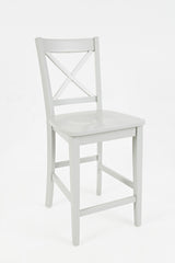Simplicity Dove Counter Table w/ 4 X-Back Stools