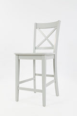 Simplicity Dove Counter Table w/ 4 X-Back Stools