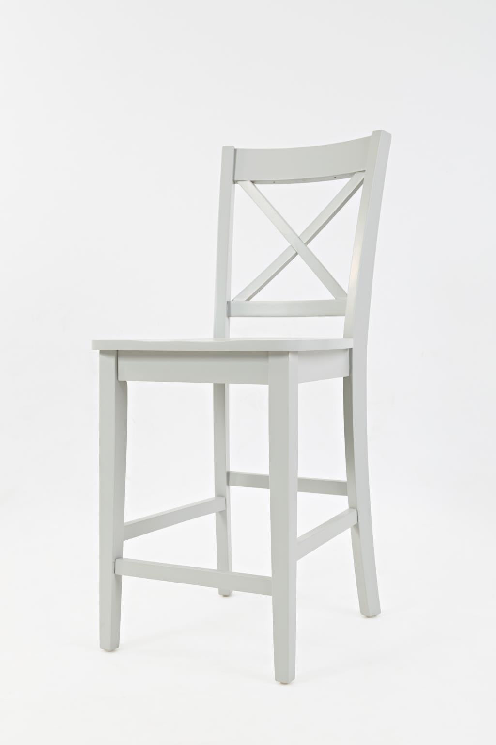 Simplicity Dove Counter Table w/ 4 X-Back Stools