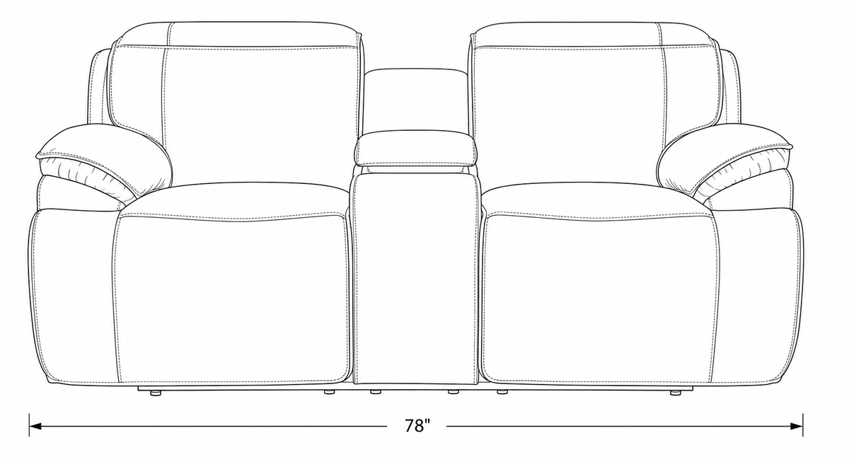 Heber Saddle Fabric Dual Power Reclining Loveseat with Console