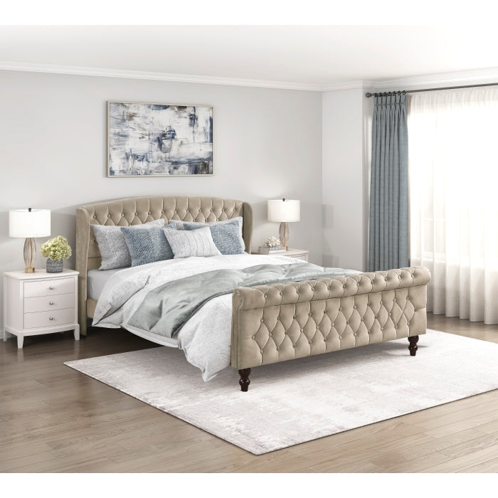 Heirloom Brown Queen Platform Bed