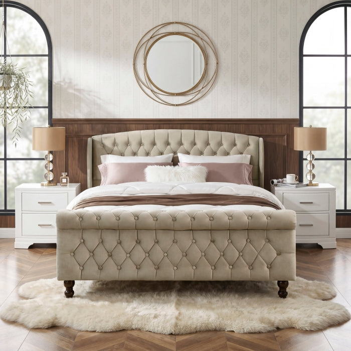 Heirloom Brown Queen Platform Bed