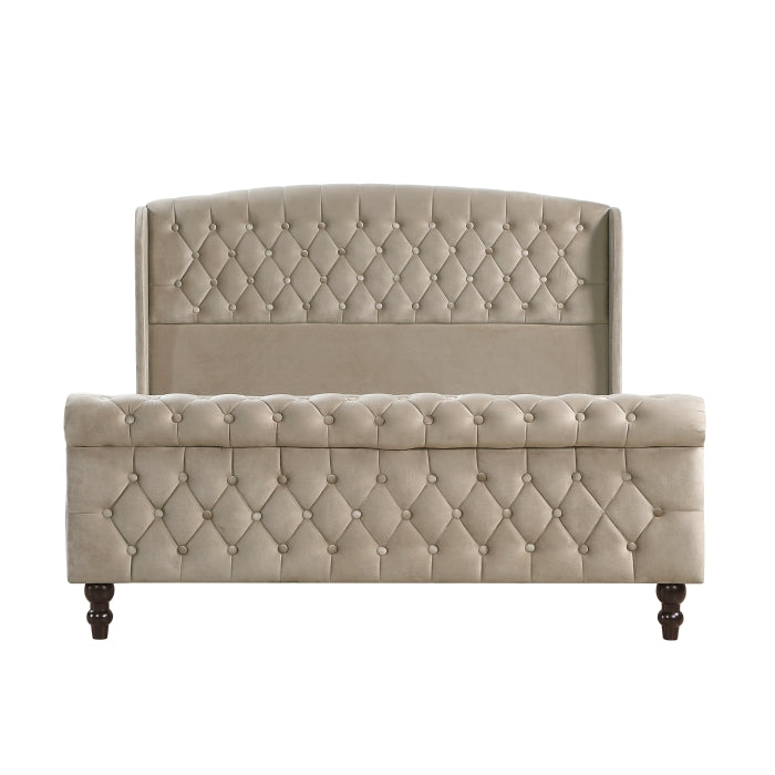 Heirloom Brown Queen Platform Bed