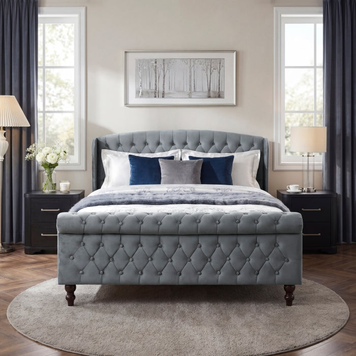Heirloom Gray Queen Platform Bed