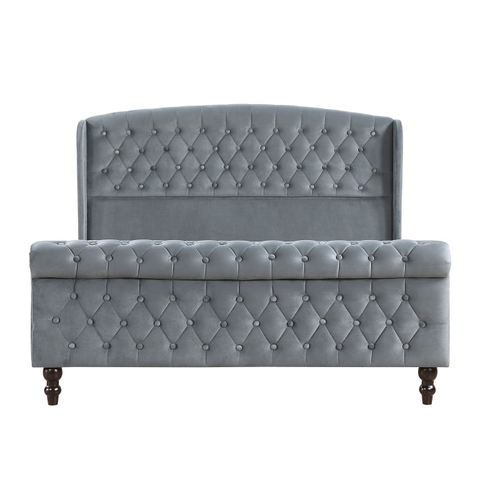 Heirloom Gray Queen Platform Bed