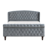 Heirloom Gray Platform Bed Queen
