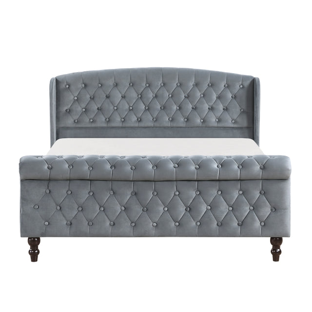 Heirloom Gray Platform Bed Queen