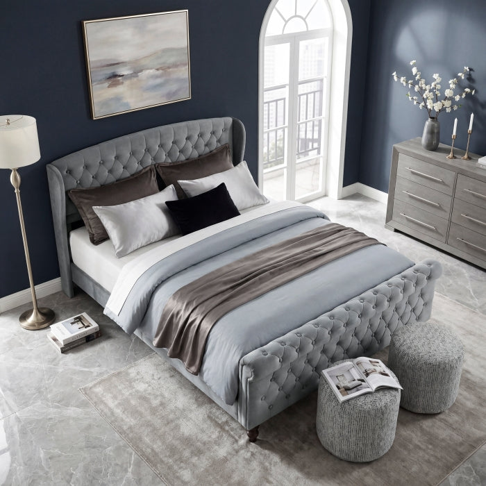 Heirloom Gray Queen Platform Bed