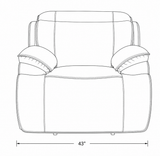 Heber Saddle Fabric Dual Power Reclining Chair