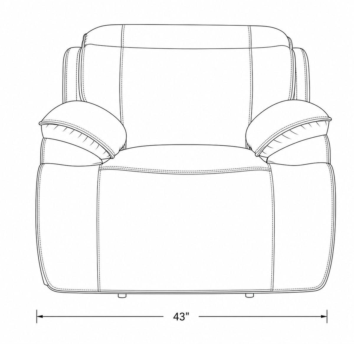 Heber Saddle Fabric Dual Power Reclining Chair