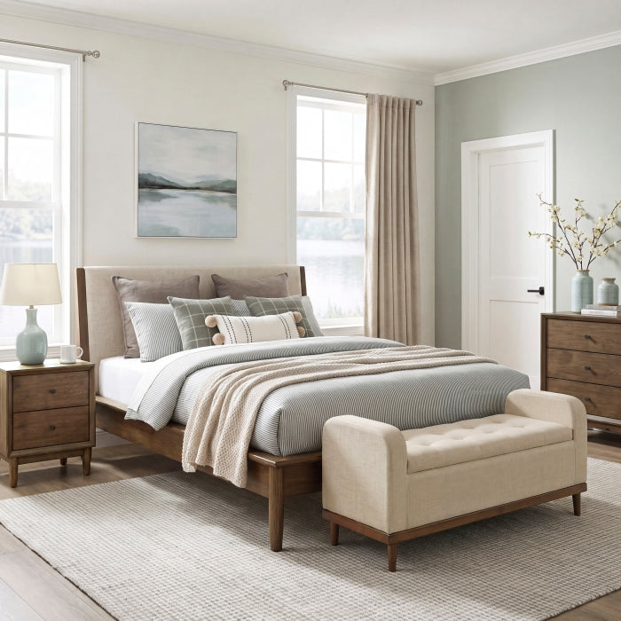 Marlow Beige Eastern King Platform Bed