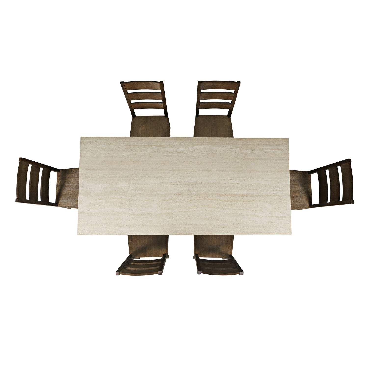 Sierrafina Cortado 72 Counter Dining Table w/ 6 Rung Back Chair