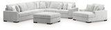 Stupendous Alloy 4-Piece Sectional, Oversized Chaise and Ottoman (Online Special Price)