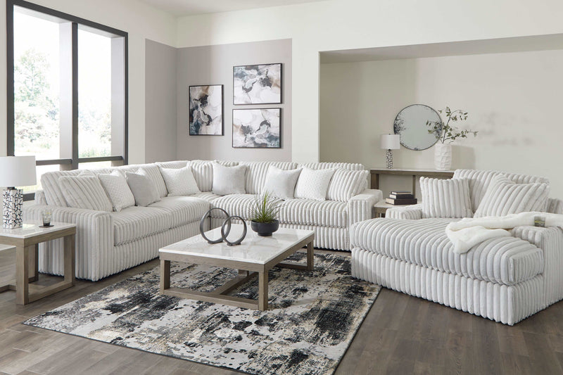 Stupendous Alloy Corduroy Symmetrical Sectional Living Room Set / 3pc - Ornate Home
