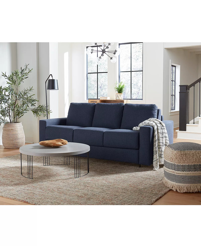 Stearns & Foster® Giorgio Deep Blue Queen Sleeper Sofa w/ Memory Foam Mattress - Ornate Home