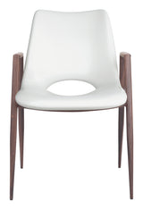 Desi White & Walnut Dining Chair (Set of 2)