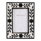 Fargooak Black/White 4x6 Petals Photo Frame
