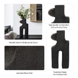 Midland Black Small Ecomix Abstract Vase