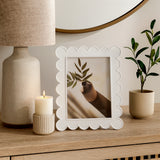 Duarte White 5x7 Scallop Edge Photo Frame