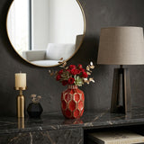 Mulford Red/Gold Ceramic Vase