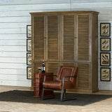 Barnes Brown Leather Book Side Table