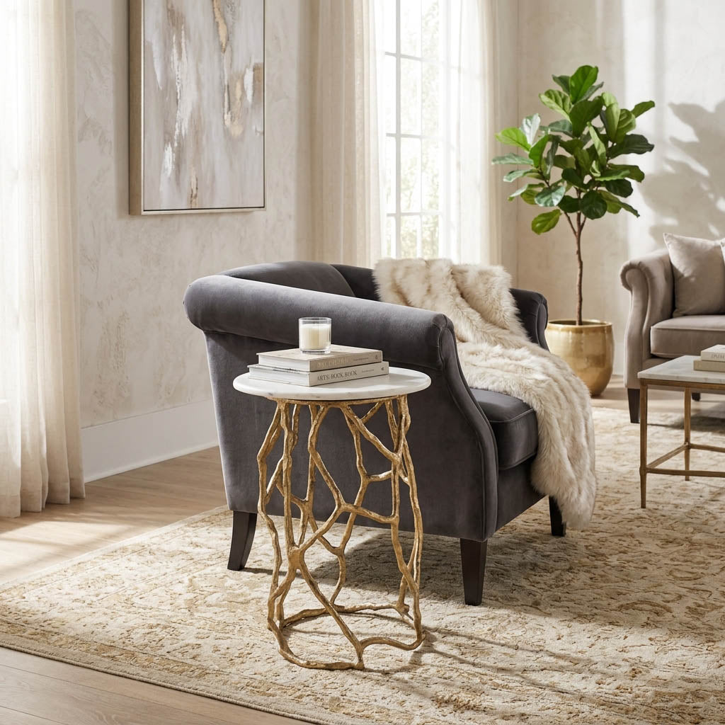 Hardenside White/Gold Table