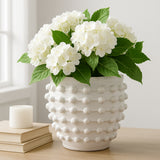 Merlin White Woven Knot Planter