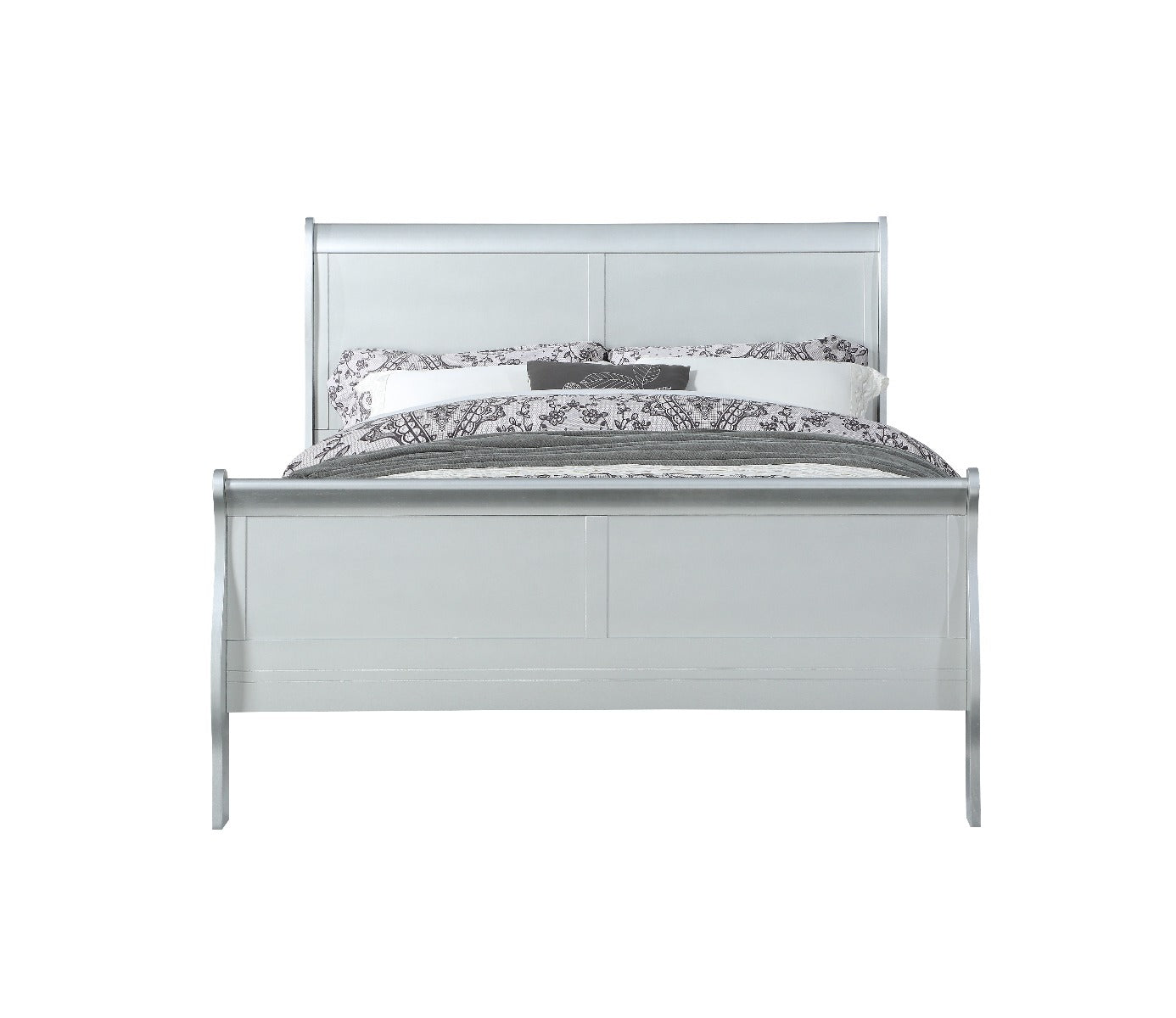 Louis Philippe Platinum Eastern King Bed - Ornate Home