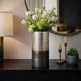 Grabtown Silver Large Glass Metallic 2-Tone Vase