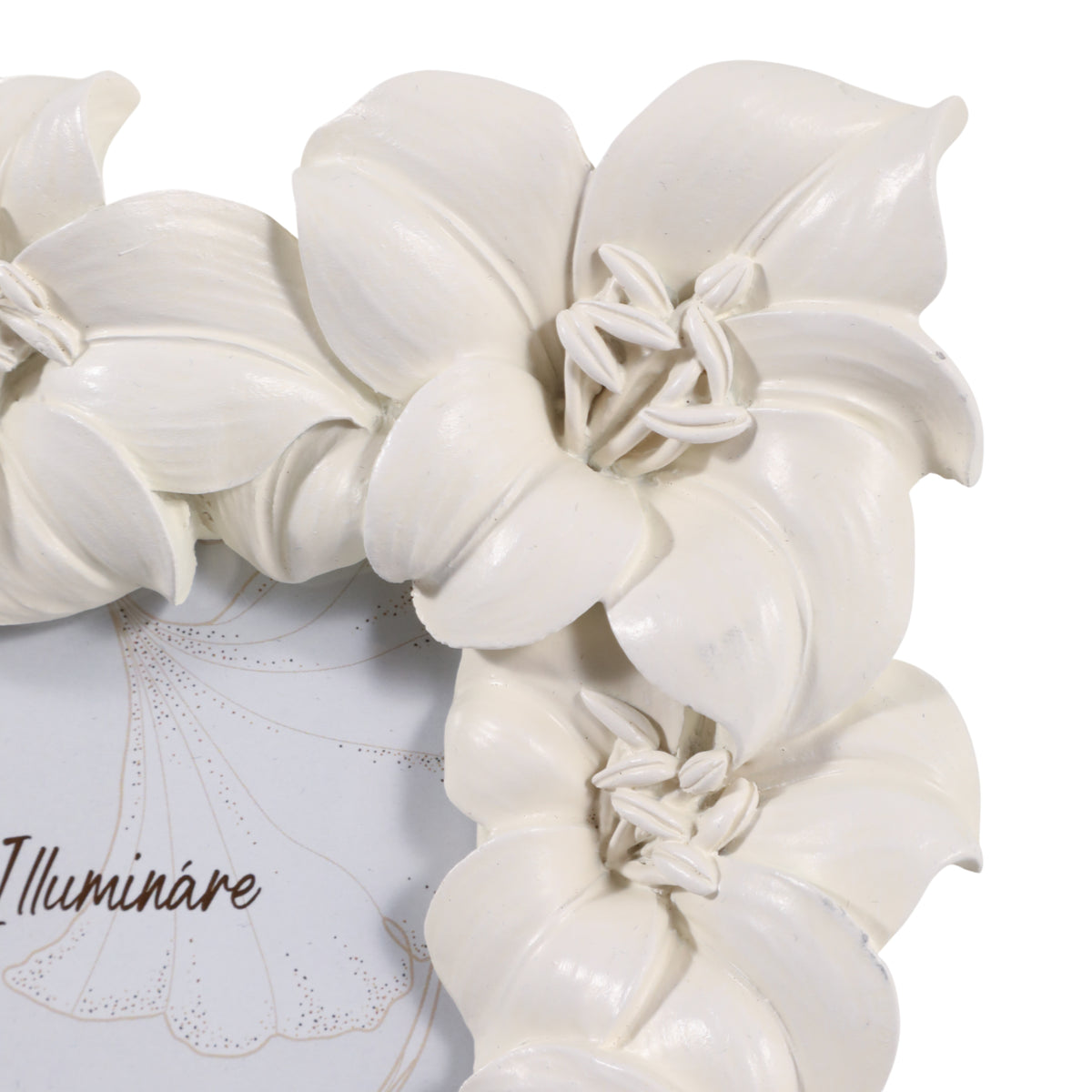 Hawthorne White Floral Border Photo Frame