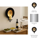 Escalon Black/Gold Medium Metal Round Votive Holder