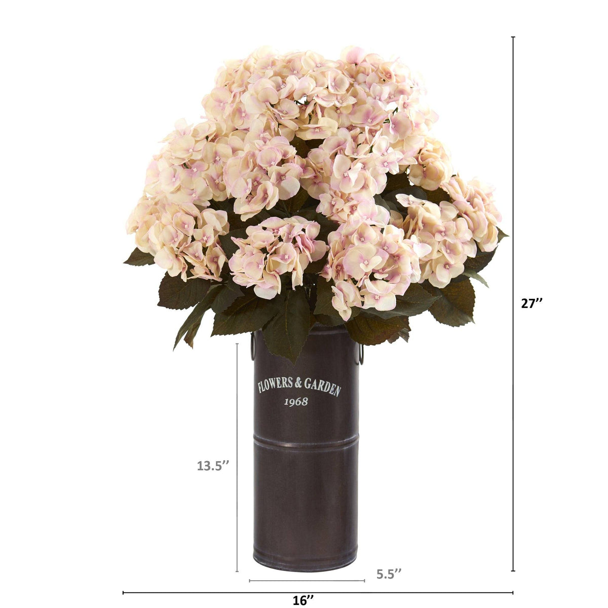 27” Hydrangea Artificial Plant in Decorative Planter