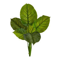 27” Large Philodendron Leaf Artificial Bush Plant (Set of 4) - Ornate Home