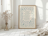 The Lord Bless You Floral Scripture Print