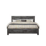 Vidalia Rustic Gray Oak Queen Bed w/ Storage
