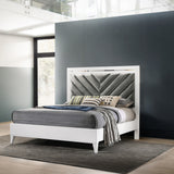 Chelsie Gray/White Queen Bed