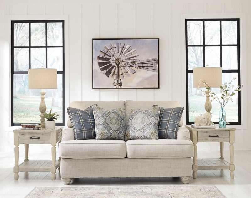 Traemore Beige Linen Living Room Set / 2pc - Ornate Home