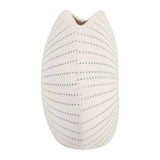 Lochford Green/White Round Dotted Shell Bud Vase