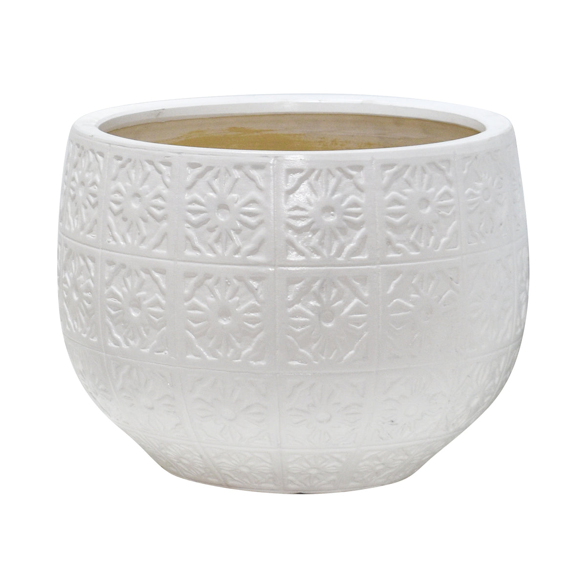 Tujunga White Tile Planters (Set of 3)