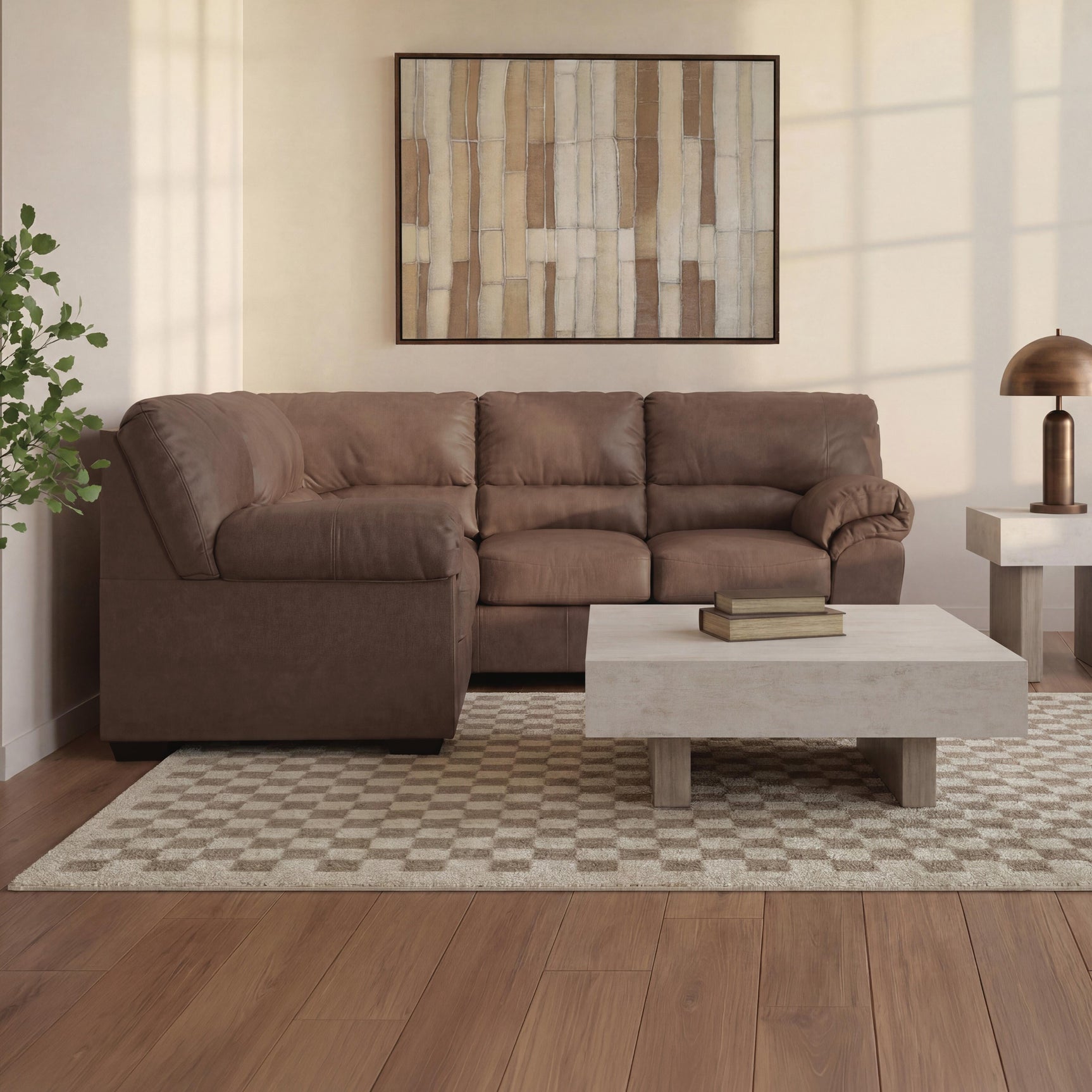 Whitlock Caramel 2-Piece Sectional with Right-Arm Facing Sofa (Online Special Price)