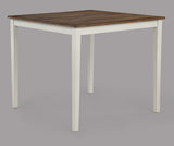 Brody White/Brown 5-Piece Counter Height Set