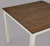 Brody White/Brown 5-Piece Counter Height Set