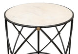 Drum & Fife Grey Lamp Table Marble